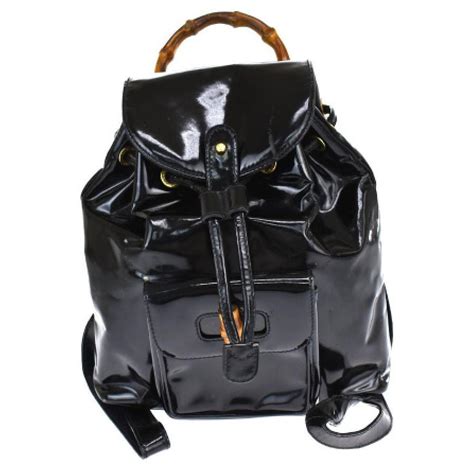 zaino gucci fine anni 90|Gucci Bamboo Zaino Monospalla Borsa Nero Pelle Vintage Anni .